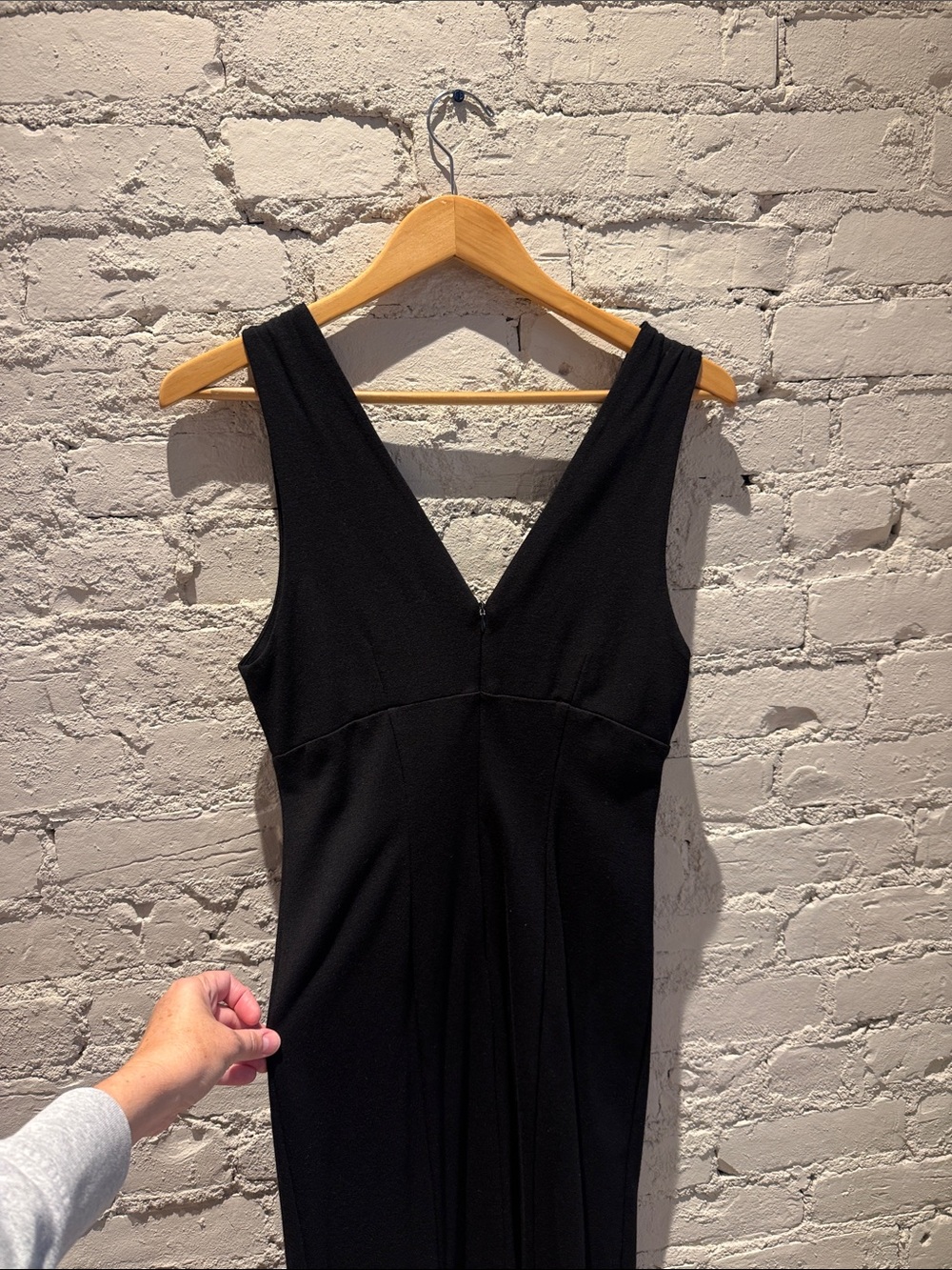BB Dakota by Steve Madden Black V-Neck Sleeveless Midi Slip Dress - Picture 3 of 3